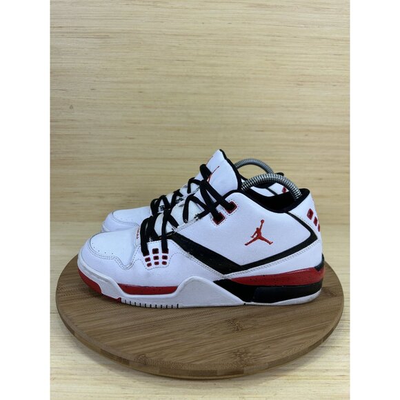 Jordan Flight 23 White Black Red Leather Athletic Shoes Womens Size 8.5 (7y) - Picture 1 of 8